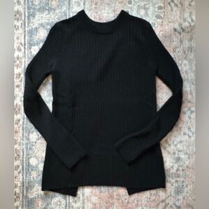 rag & bone Wool Ribbed Crew Sweater with Back Vent